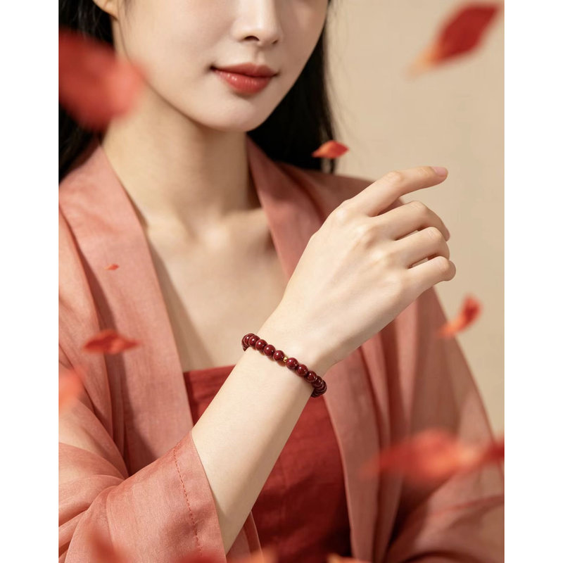 Yuhuang Jin Qinghe Cinnabar Bracelet, a Versatile Charm Bead for the Year of Birth, Light Luxury Ancient Style Craftsmanship, Gift for Girlfriend Yuhuang Jin Qinghe Cinnabar Bracelet, a Versatile Charm Bead for the Year of Birth, Light Luxury Ancient Style Craftsmanship, Gift for Girlfriend