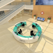 Station work custom table custom round work table hall hospital station work table clinic front desk hospital nurse