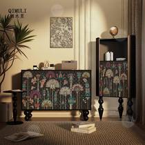 French antique solid wood corner cabinet replica NJL bedroom hall bedside corner cabinet three-sided corner cabinet living room corner dining set