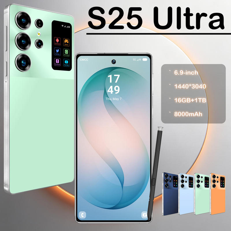 New Cross-Border Mobile Phone with Built-In Pen S25 Ultra 4g 6.6inch Android 10 3+32 Amazon Tk Cross-Border Mobile Phone
