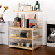Cosmetic storage box desktop j storage layer shelf lipstick rack dressing table skin care products multi-layer solid wood