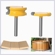 2-piece set of arc T-shaped tenon joint knives floor knives woodworking milling cutters trimming machines engraving machine milling cutters