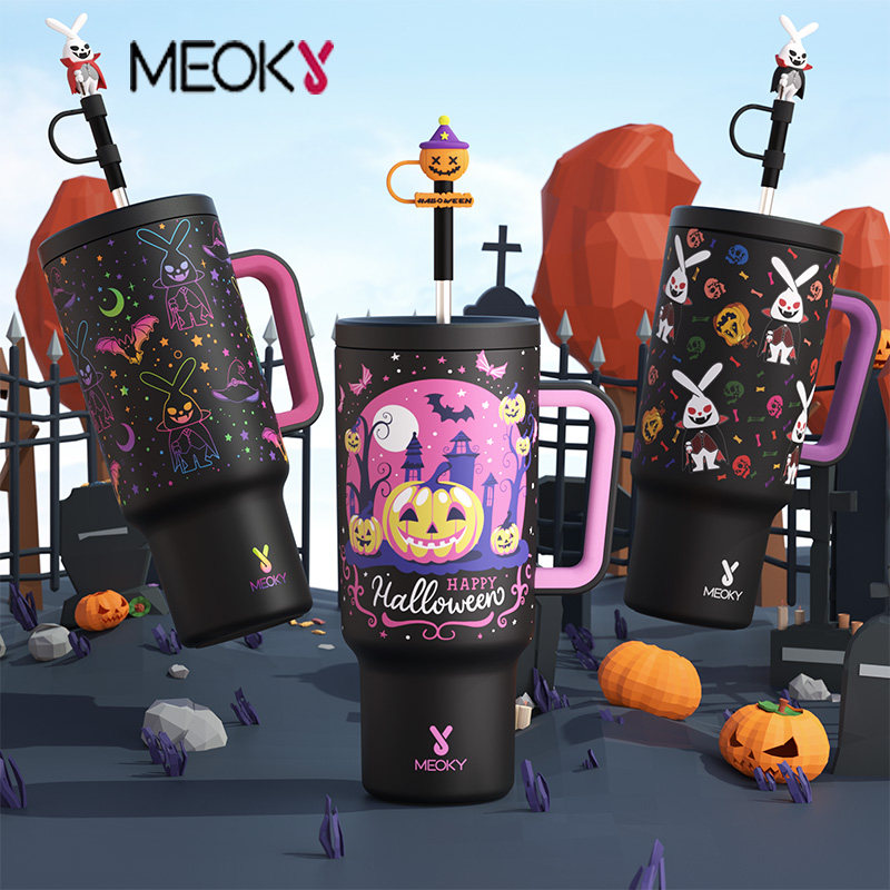 MEOKY/保温杯万圣款2024新款水杯大容量不锈钢冰霸杯女款车载便携-淘宝网
