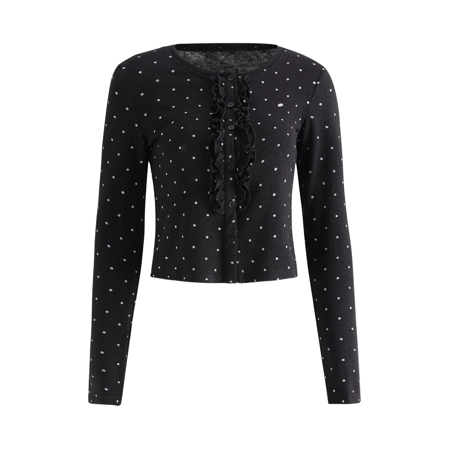 Осенняя черная куртка, тонкая вязаная кардиган, стиль Chanel