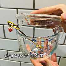 SI6K glass lid tea lid accessories teapot teacup single sale glass heat-resistant round tea set accessories transparent