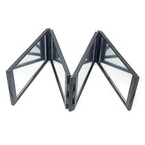 With four mirrors you can get your own haircut and see the back of your head. Foldable and portable four-fold mirror for shaving the back of your head.