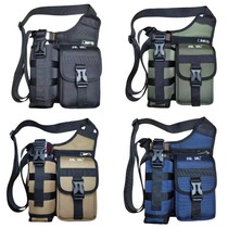 Dad takes a stroll 7 5 cm diameter kettle cup position water-repellent mens one-shoulder cross-body mobile phone ID small bag