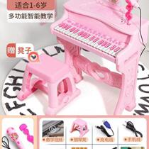 Toy Music Playing Piano Four Six Family With Girl Baby With Microphone Kindergarten Internet Celebrity Two Three Four