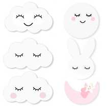 Nordic ins style childrens room girls room decoration cloud cartoon room three-dimensional decoration