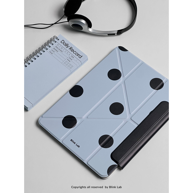 Blinklab·Original Blue and Black Polka Dot ins Korean-Style Minimalist Design Double-Sided Magnetic 3+Y Folding Case Suitable for Apple iPad Pro Tablet Protective Case Air78Mini Protective Shell Blinklab·Original Blue and Black Polka Dot ins Korean-Style Minimalist Design Double-Sided Magnetic 3+Y Folding Case Suitable for Apple iPad Pro Tablet Protective Case Air78Mini Protective Shell