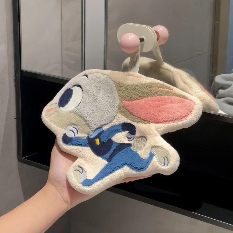 Rabbit Police Officer Hand Towel Absorbent Towel Rag Household Wall-Mounted Bathroom Kitchen Handkerchief Thickened Coral Fleece Rabbit Police Officer Hand Towel Absorbent Towel Rag Household Wall-Mounted Bathroom Kitchen Handkerchief Thickened Coral Fleece
