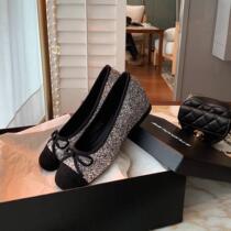 5 Little peoples inner heightening ballet shoes for women to wear square toe silver single shoes with bow Mary Jane shoes for women