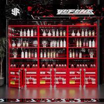 Wine display cabinet display cabinet restaurant hotel rack bar creative commercial iron wine rack wine cabinet display rack