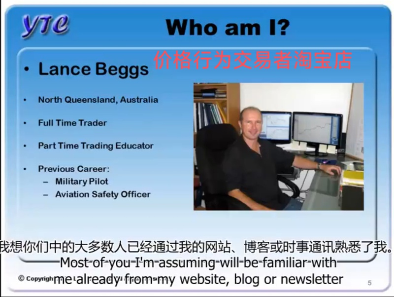 Lance Beggs Ytc Price Action Trading Technical Analysis with Chinese and English Subtitles
