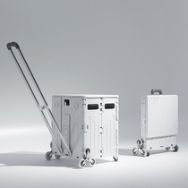 Internet celebrity can flat-pull the portable folding grocery shopping trolley to pick up the express trolley shopping trolley driver pulls the cargo trailer
