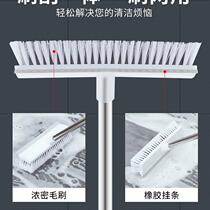 Hard-bristled bathroom corner water brush artifact household long-handled dead toilet floor brush cleanly brushes bathroom tiles