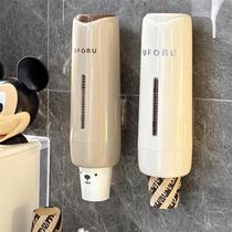 Disposable cup cup taker wall-mounted high-end water dispenser paper cup holder dust-proof water cup holder storage rack