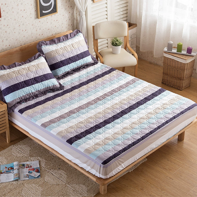 Được trang bị bông bông khăn trải giường cotton một mảnh dày ấm 1.8m 1,5m Simmons nệm bảo vệ - Trang bị Covers