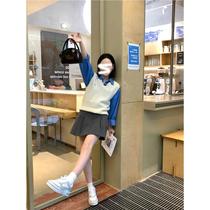 2024 Spring New Style No D Age Reduction Little Saturn Embroidery Basic Versatile Layered Wool Knitted Vest for Women