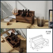 Pipe holder pipe base walnut storage display stand black accessories pipe holder solid wood pipe rack