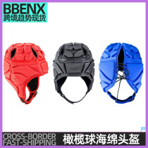 JR football sponge helmet football ice hockey goalkeeper anti-collision hat head protector EVA sports helmet