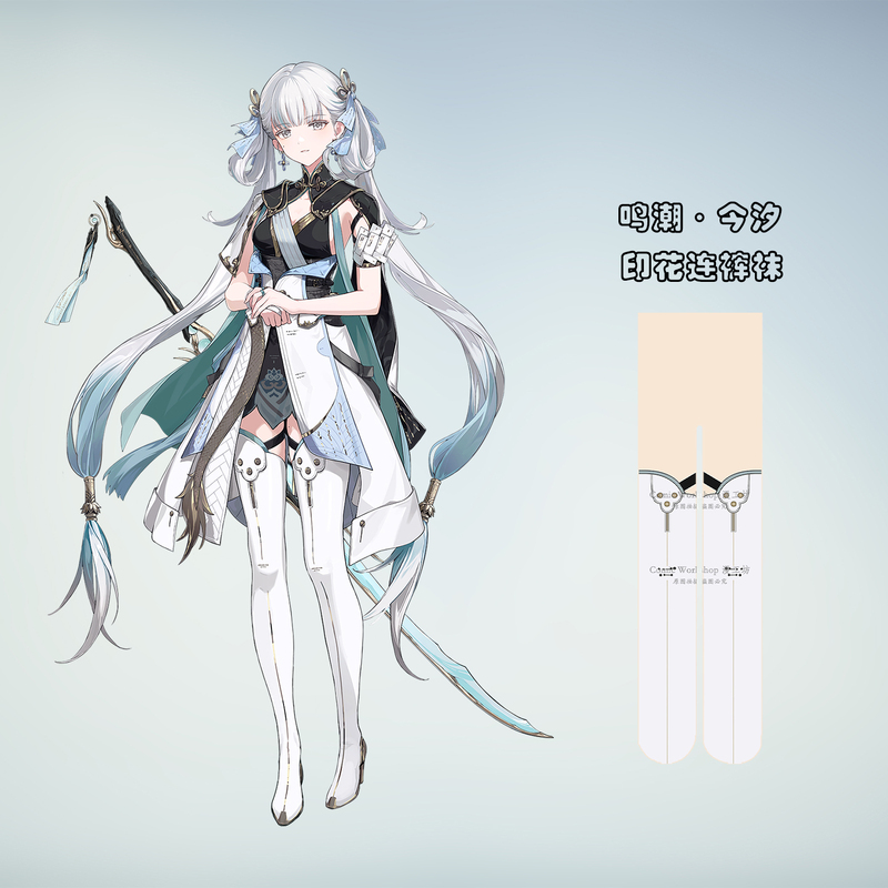 Cosplay Tights for Women with High Fidelity Print, Similar to Those from the Anime Game, Used as Base Layer