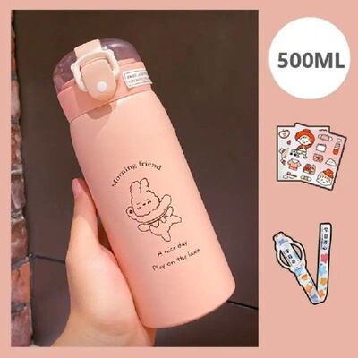 Симпатичная бутылка для воды 350 мл/500 мл, портативный термос, чашка Kawaii