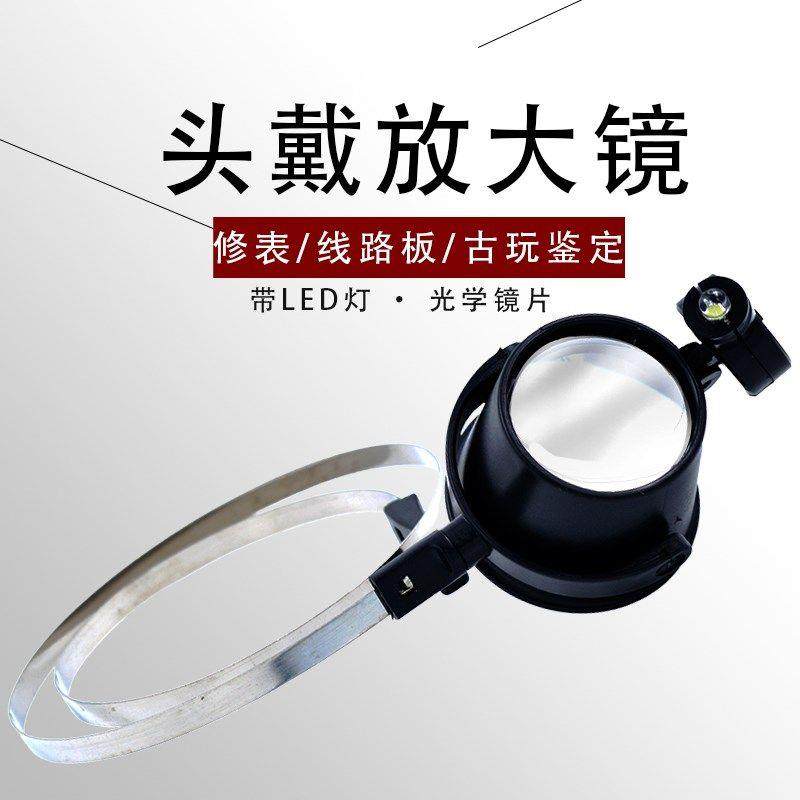 Magnifying lens wearable for maintenance portable pigeon eye high-definition 25x optical lens with light for home appliances and clock maintenance