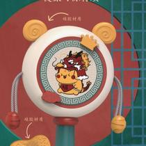 Baby rattle toy can be chewed 3-6 months old newborn baby hand drum stick rattle 0-1 years old educational