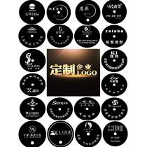 The matching lid of the glass cup is printed with the store name. Custom-made size black acrylic custom-made logo custom cup lid is supported.