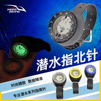 50-meter strong magnetic underwater compass scuba technical diving compass waterproof watch style luminous direction compass