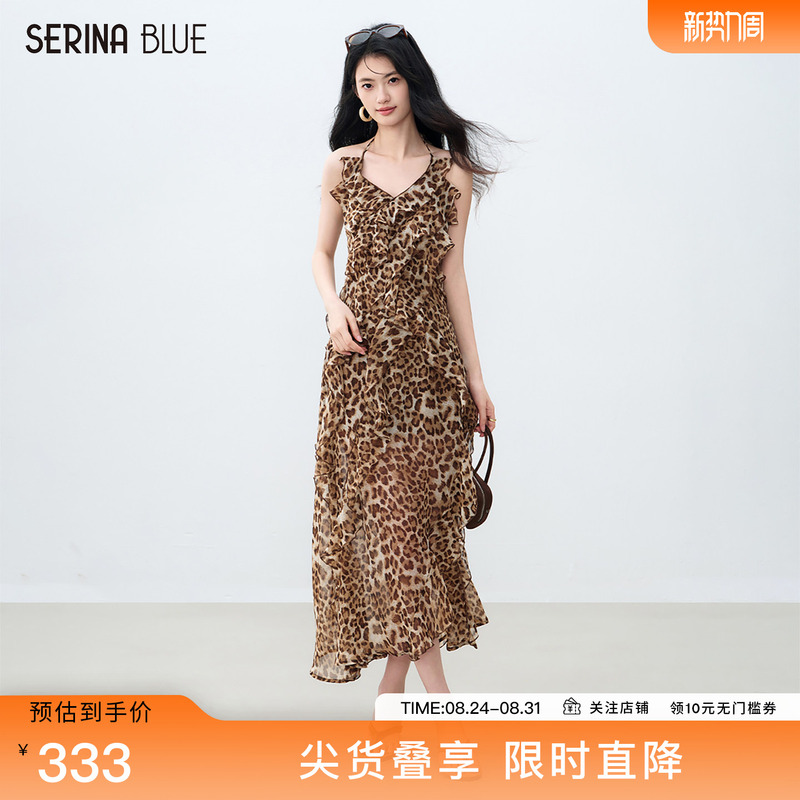 Serinablue2026 New Summer Style Irregular Hem Waist-Cinching Leopard Print Sexy Style Women's Suspender Dress Serinablue2026 New Summer Style Irregular Hem Waist-Cinching Leopard Print Sexy Style Women's Suspender Dress