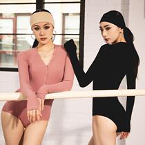 dancebaby Latin dance clothes female ballroom dance practice clothes tops spring and summer internet celebrity dance clothes long sleeves 424