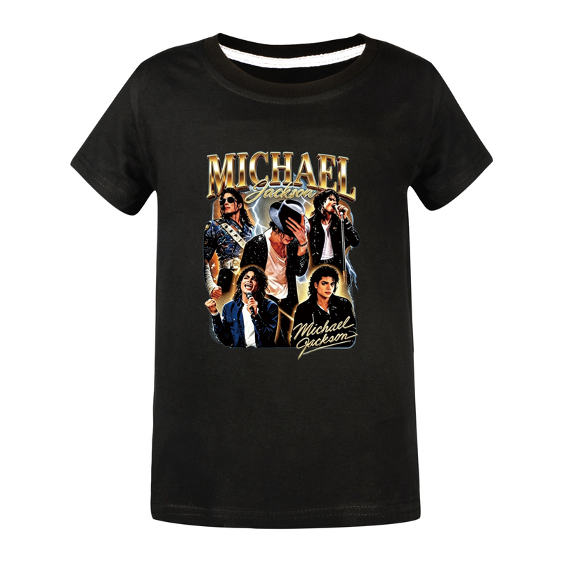 International Superstar Michael Jackson Short-Sleeved Michael Jackson Fashionable T-Shirt for Kidsren and Adults International Superstar Michael Jackson Short-Sleeved Michael Jackson Fashionable T-Shirt for Kidsren and Adults