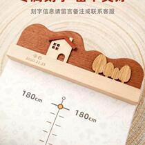 New childrens height wall sticker solid wood removable height hanging ruler to record baby measurement height ruler holiday gift