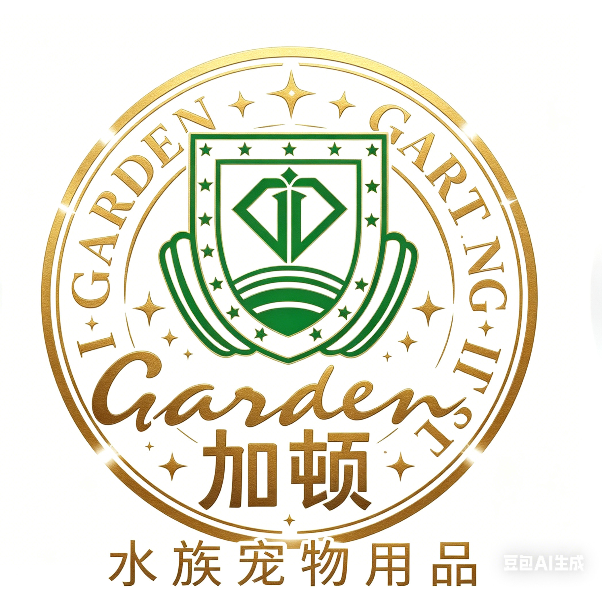 加顿水族店的LOGO