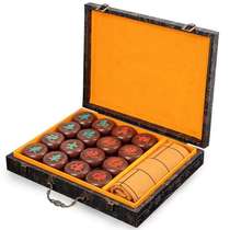 Puzzle chess home creative chess solid wood old man Chinese wooden childrens large gift toy portable folding home number