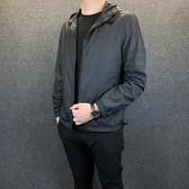 Korean style slim hooded jacket for men 2024 spring and autumn trendy fashionable casual versatile short slim thin jacket