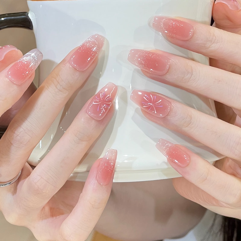 Ks Nail Art Wearable Nails Short Nude Fireworks New Style High-End Handmade Cat Eye Whitening Finished Nail Tips Ks Nail Art Wearable Nails Short Nude Fireworks New Style High-End Handmade Cat Eye Whitening Finished Nail Tips