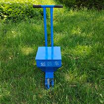 Track and field field line drawing vehicle construction site construction ash spreader road warning line school playground lime white ash marking vehicle