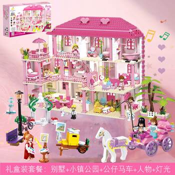 2025 Lego Building Block Villa House Series Street Scene Girl Assembly Puzzle Princess Castle Birthday Gift
