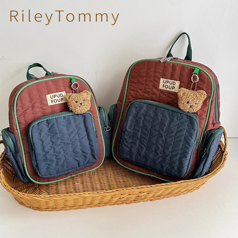 British Riley Tommy Kindergarten Cartoon School Bag for Boys and Girls, Travel Backpack with Contrasting Colors for Children British Riley Tommy Kindergarten Cartoon School Bag for Boys and Girls, Travel Backpack with Contrasting Colors for Children