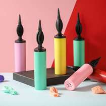 Red Macaron Inflator Hand Push Balloon Inflator Pump Inflator Balloon Tool Home Style Star Same Style