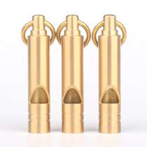 Whistle outdoor training retro pure brass whistle survival training lifesaving equipment key pendant pendant star same style