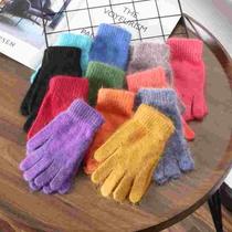 New Korean style Japanese autumn and winter female rabbit plush full-finger gloves for outdoor sports windproof and warm knitted student couple