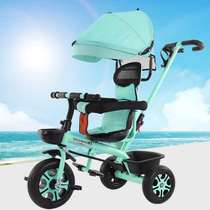 Assisted foldable tricycle push rod trolley for girls toddlers childrens toy cars infants and young men and women