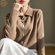 New ready-made spring and autumn new polo collar long-sleeved sweaters for outer wear fashionable casual simple bottoming shirts