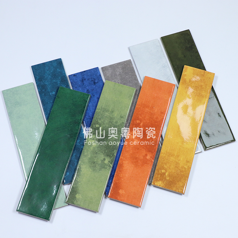 Retro Gradient Handmade Bricks 75X300 Long Bricks Kitchen Bathroom Bathroom Wall Tiles Bar Green Blue Tiles Retro Gradient Handmade Bricks 75X300 Long Bricks Kitchen Bathroom Bathroom Wall Tiles Bar Green Blue Tiles