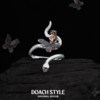 DOACH colorful butterfly snake 925 sterling silver butterfly ring
