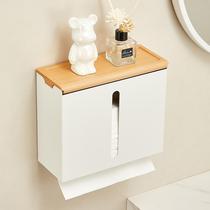 Hand towel box wall-mounted hotel toilet tissue box punch-free paper box home kitchen bathroom tissue holder
